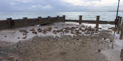İskele Belediyesi zarar gören Boğaz Park alanında çalışma yapıldığını duyurdu