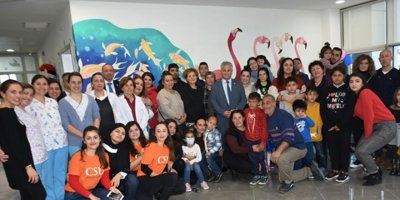 Çocuk onkoloji servisinde tedavi gören çocuklara yeni yıl partisi düzenlendi