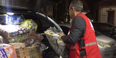 Mültecilere yardım yapıldı