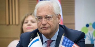 ABD Büyükelçisinden, "iİsrail'in istediği zaman Batı Şeria'daki Yahudi yerleşimlerini ilhak edebileceği" açıklaması