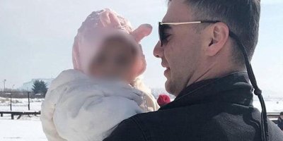 Şehitten geriye 3 aylık kızıyla vedalaştığı görüntüler kaldı