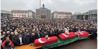 Almanya'daki ırkçı saldırıda ölen iki kişinin cenazesi Türkiye'de