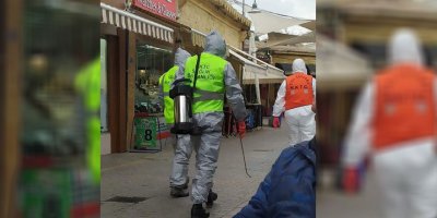 Arasta’da dezenfekte çalışmaları başladı