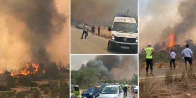 Yangınlara helikopter müdahale ediyor!