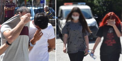 Eğlence mekanının park yerinde kavga ettiler