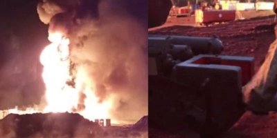 Rusya’da petrol kuyusunda çıkan yangına tanksavarlı müdahale