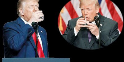 Tek elle su içerek meydan okudu