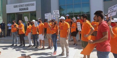 KTOEÖS KHK önünde eylem yaptı