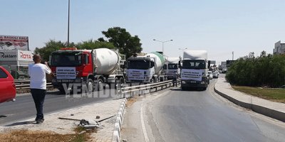 Müteahhitler eylemde, iş araçları Lefkoşa’da