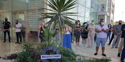 DAÜ’nün onlıne eğitim kararına karşı protesto eylemi yaptılar