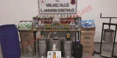 Kırklareli’de sahte içki operasyonu: 2 gözaltı