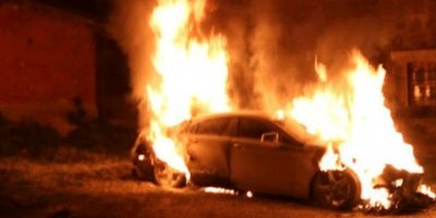 Mağusa’da araç yangını