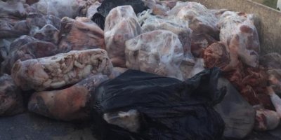 "1603 kilo kaçak et"