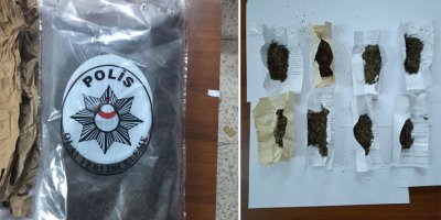 1 kilo uyuşturucu ele geçirildi
