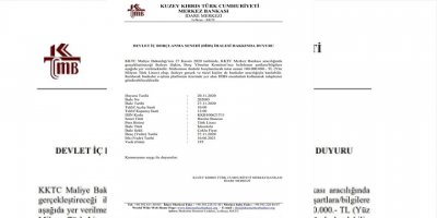 Maliye Bakanlığı, 100 milyon TL iç borçlanmaya gidiyor