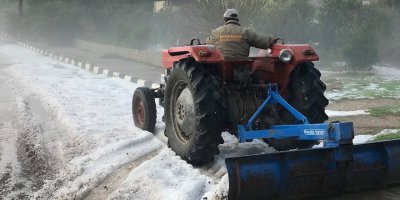 Büyükkonuk beyaza büründü!