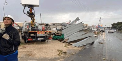 Elverişsiz hava koşulları Güney Kıbrıs’ta da etkili oluyor