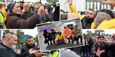 Güneyde çalışan işçilerden eylem