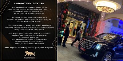 Les Ambassadeurs Otel şirket faaliyetlerini süresiz durdurdu