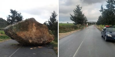 Anayola kaya düştü