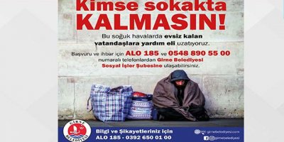 Evsiz kalan vatandaşlara yardım eli
