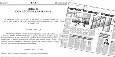"Sigortalı temaslılar zorunlu karantina sürecinde ödenek alacak"
