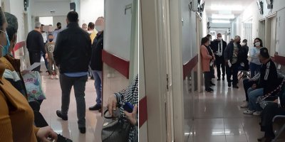 Hastalar dip dipe muayene kuyruğunda!