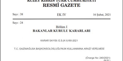 TC. Gazimağusa Başkonsolosluğu’na 49 yıllığına arazi verildi