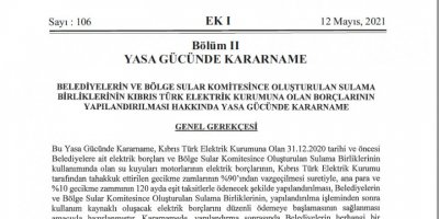Belediyeler ve su birimlerinin KIB-TEK’e olan borçları yapılandırıldı