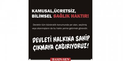 Basın-Sen: “Her kampanya, devleti üzerine düşen görevden uzaklaştırır”