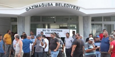Gazimağusa Belediyesi'nde süresiz grev