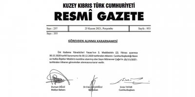 Cumhurbaşkanı Tatar, kendi atadığı müdürü görevden aldı!