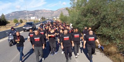 Üç sendikanın yürüyüşü başladı