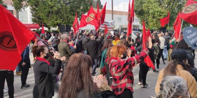 Sendikal Platform Meclis önünde eylemde