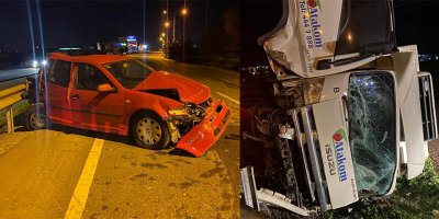 Alkollü araç sürücüsünün yol açtığı kaza yürekleri ağza getirdi