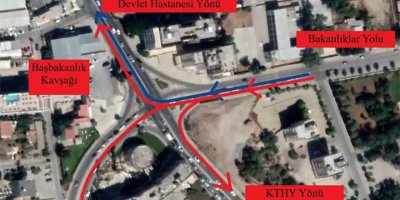 Bakanlıklar yolundan çıkışlar iki şerit olarak yeniden düzenlendi