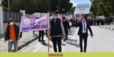 4 Şubat Dünya Kanser Günü dolayısıyla farkındalık yürüyüşü düzenlendi