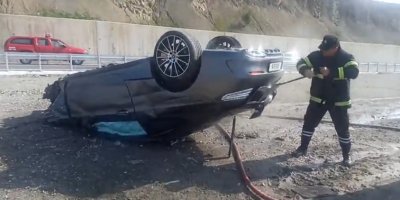 Kuzey Çevre Yolu’nda kaza: Metrelerce takla attı