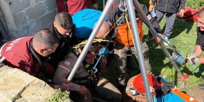 Kuyuya düşen minik Hasan kurtarıldı