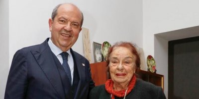 Cumhurbaşkanı Tatar, Bellapais Inner Wheel kulübü kurucu başkanı  Feridun’u  ziyaret etti