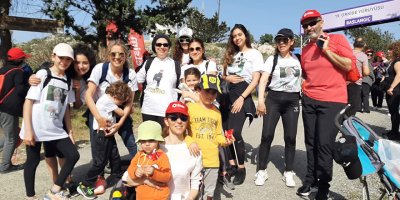 Kanseri yenmek için” sloganıyla gerçekleşen yürüyüş yapıldı