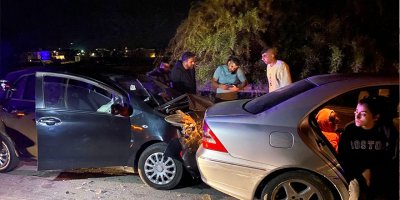 Hamitköy-Haspolat yolu üzerinde zincirleme kaza