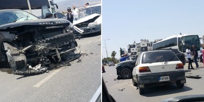 3 araç çarpıştı, 1 yaralı