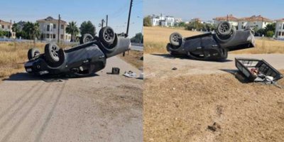 Gazimağusa - Karpaz anayolunda kaza: 1 yaralı