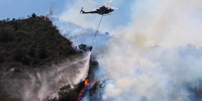 Yangın Kantara'dan Büyükkonuk’a doğru olan bölgede şiddetlendi