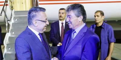 Fuat Oktay, özel uçakla adadan ayrıldı