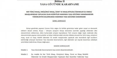 Kararnamenin iptali, Resmi Gazete’de yayımlandı