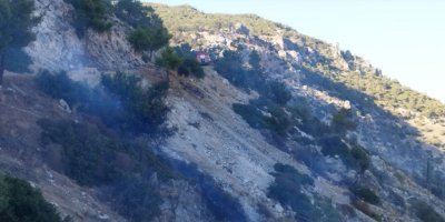 Yangında yaklaşık 50 dönüm kuru ot yandı