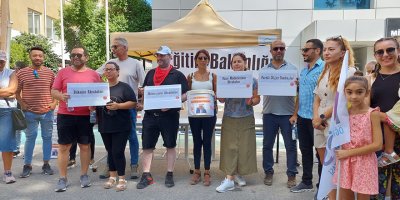 Öğretmen sendikaları bakanlık önünde eylemde