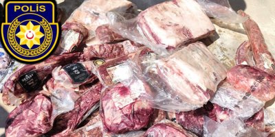 93 kilo kaçak et geçirildi
